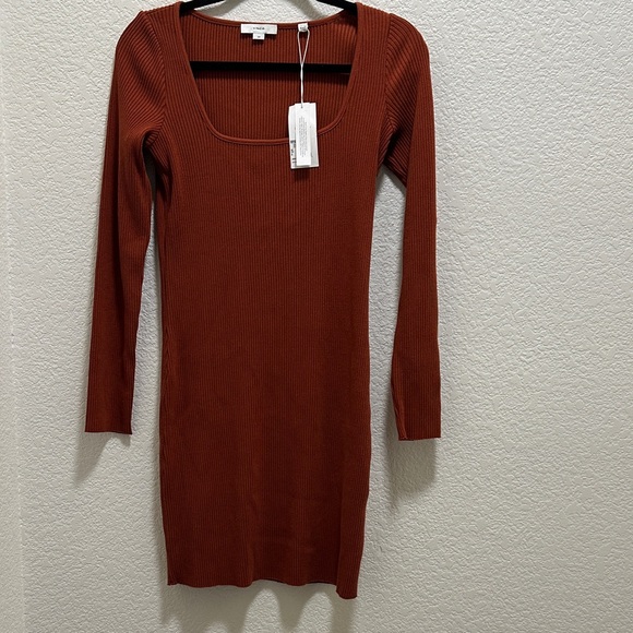 Vince Rust Long Sleeve Dress - Picture 1 of 5